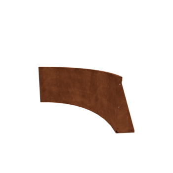 Muro di contenimento in acciaio corten - Curva interna - 100 x 100 x 60 cm