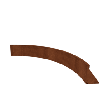 Muro di contenimento in acciaio corten - Curva interna - 150 x 150 x 30 cm