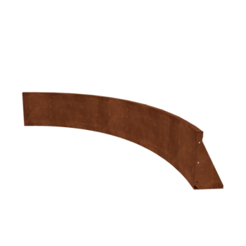 Muro di contenimento in acciaio corten - Curva interna - 150 x 150 x 40 cm