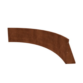 Muro di contenimento in acciaio corten - Curva interna - 150 x 150 x 50 cm