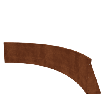 Muro di contenimento in acciaio corten - Curva interna - 150 x 150 x 50 cm