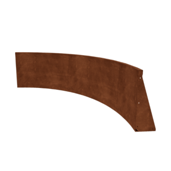 Muro di contenimento in acciaio corten - Curva interna - 150 x 150 x 60 cm