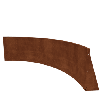 Muro di contenimento in acciaio corten - Curva interna - 150 x 150 x 60 cm