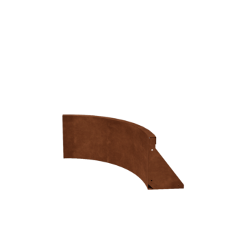 Muro di contenimento in acciaio corten - Curva interna - 50 x 50 x 30 cm