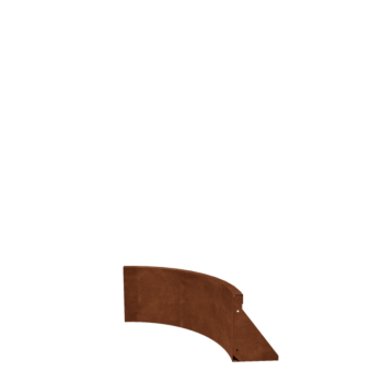 Muro di contenimento in acciaio corten - Curva interna - 50 x 50 x 30 cm