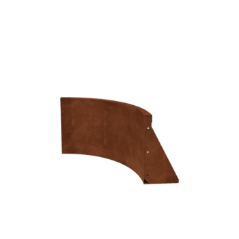 Muro di contenimento in acciaio corten - Curva interna - 50 x 50 x 40 cm