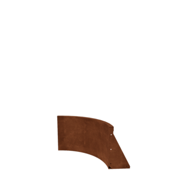 Muro di contenimento in acciaio corten - Curva interna - 50 x 50 x 40 cm