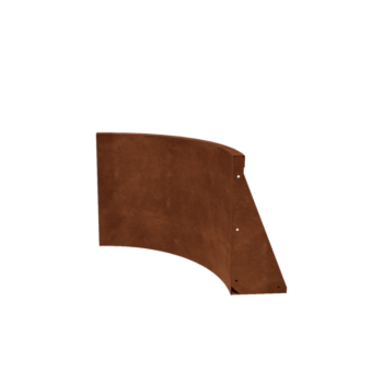 Muro di contenimento in acciaio corten - Curva interna - 50 x 50 x 50 cm