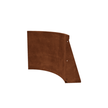 Muro di contenimento in acciaio corten - Curva interna - 50 x 50 x 60 cm