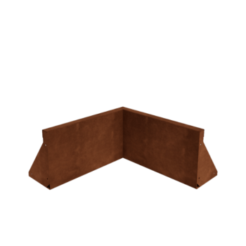 Muro di contenimento in acciaio corten - Angolo interno - 50 x 50 x 30 cm