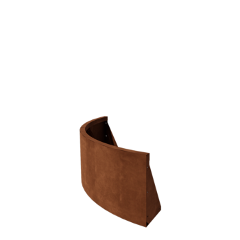 Muro di contenimento in acciaio corten - Curva esterna - 100 x 100 x 40 cm