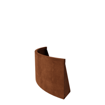 Muro di contenimento in acciaio corten - Curva esterna - 100 x 100 x 50 cm