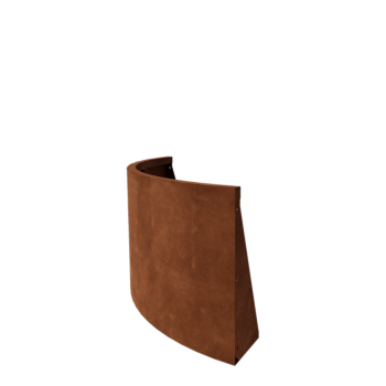 Muro di contenimento in acciaio corten - Curva esterna - 100 x 100 x 60 cm