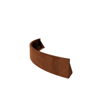 Muro di contenimento in acciaio corten - Curva esterna - 150 x 150 x 30 cm