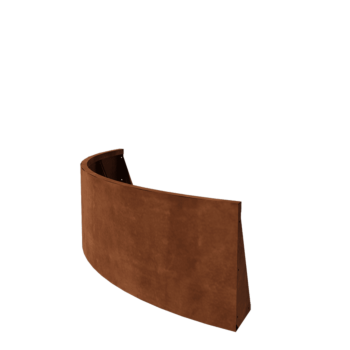 Muro di contenimento in acciaio corten - Curva esterna - 150 x 150 x 50 cm