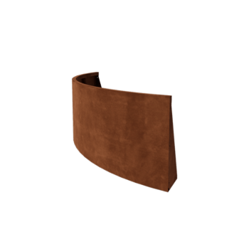 Muro di contenimento in acciaio corten - Curva esterna - 150 x 150 x 60 cm