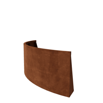 Muro di contenimento in acciaio corten - Curva esterna - 150 x 150 x 60 cm