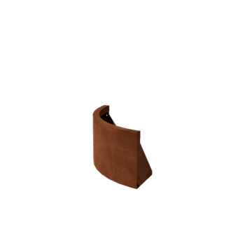 Muro di contenimento in acciaio corten - Curva esterna - 50 x 50 x 30 cm