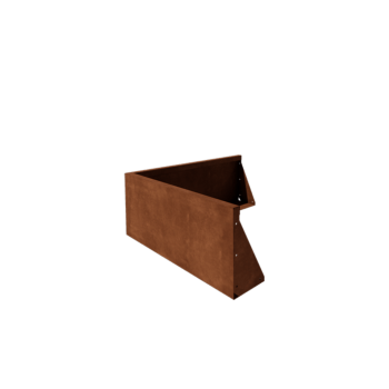 Muro di contenimento in acciaio corten - Angolo esterno - 100 x 100 x 40 cm