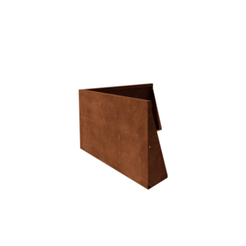 Muro di contenimento in acciaio corten - Angolo esterno - 100 x 100 x 60 cm