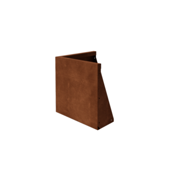 Muro di contenimento in acciaio corten - Angolo esterno - 50 x 50 x 50 cm