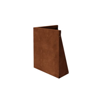 Muro di contenimento in acciaio corten - Angolo esterno - 50 x 50 x 60 cm
