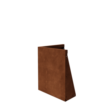 Muro di contenimento in acciaio corten - Angolo esterno - 50 x 50 x 60 cm