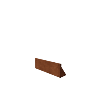 Muro di sostegno diritto in acciaio Corten 100 cm (altezza 30 cm)