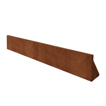 Muro di sostegno diritto in acciaio Corten 200 cm (altezza 30 cm)