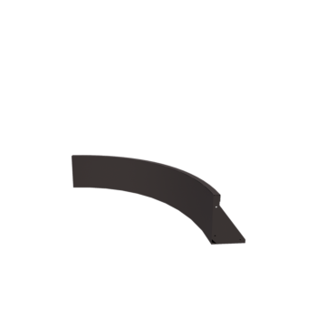 Muro di contenimento in acciaio - Curva interna - 100 x 100 x 30 cm - RAL7016 opaco (grigio antracite)