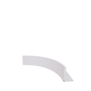 Muro di contenimento in acciaio - Curva interna - 100 x 100 x 30 cm - RAL9010 opaco (bianco)