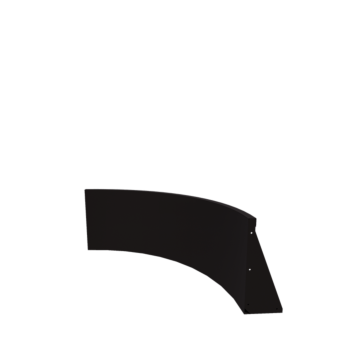 Muro di contenimento in acciaio - Curva esterna - 100 x 100 x 50 cm - RAL9005 opaco (nero)