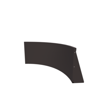 Muro di contenimento in acciaio - Curva interna - 100 x 100 x 60 cm - RAL7016 opaco (grigio antracite)