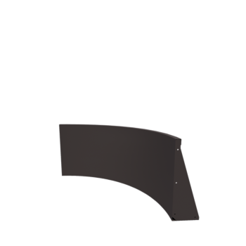 Muro di contenimento in acciaio - Curva interna - 100 x 100 x 60 cm - Altri colori RAL