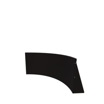 Muro di contenimento in acciaio - Curva interna - 100 x 100 x 60 cm - RAL9005 opaco (nero)