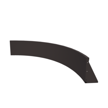 Muro di contenimento in acciaio - Curva interna - 150 x 150 x 40 cm - RAL7016 opaco (grigio antracite)