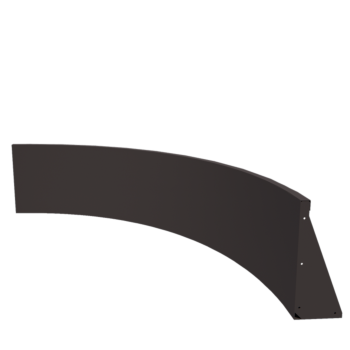 Muro di contenimento in acciaio - Curva interna - 150 x 150 x 50 cm - RAL7016 opaco (grigio antracite)