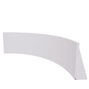 Muro di contenimento in acciaio - Curva interna - 150 x 150 x 60 cm - RAL9010 opaco (bianco)