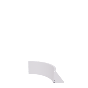 Muro di contenimento in acciaio - Curva interna - 50 x 50 x 40 cm - RAL9010 opaco (bianco)