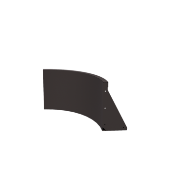 Muro di contenimento in acciaio - Curva interna - 50 x 50 x 40 cm - RAL7016 opaco (grigio antracite)