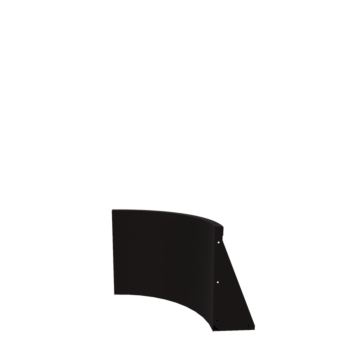 Muro di contenimento in acciaio - Curva esterna - 50 x 50 x 50 cm - RAL9005 opaco (nero)