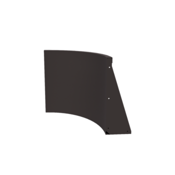 Muro di contenimento in acciaio - Curva interna - 50 x 50 x 60 cm - RAL7016 opaco (grigio antracite)