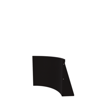 Muro di contenimento in acciaio - Curva interna - 50 x 50 x 60 cm - RAL9005 opaco (nero)