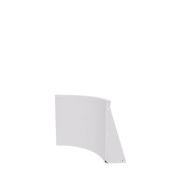Muro di contenimento in acciaio - Curva interna - 50 x 50 x 60 cm - RAL9010 opaco (bianco)