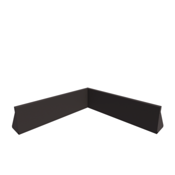 Muro di contenimento in acciaio - Angolo interno - 100 x 100 x 30 cm - RAL7016 opaco (grigio antracite)