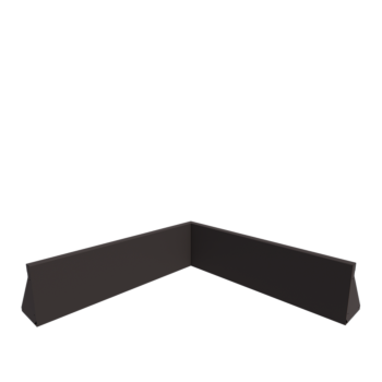 Muro di contenimento in acciaio - Angolo interno - 100 x 100 x 30 cm - Altri colori RAL