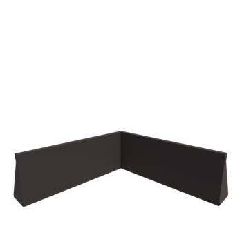 Muro di contenimento in acciaio - Angolo interno - 100 x 100 x 40 cm - RAL7016 opaco (grigio antracite)