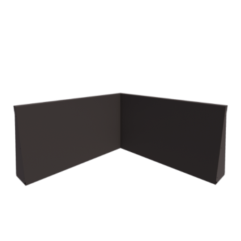 Muro di contenimento in acciaio - Angolo interno - 100 x 100 x 60 cm - RAL7016 opaco (grigio antracite)