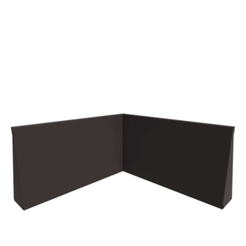 Muro di contenimento in acciaio - Angolo interno - 100 x 100 x 60 cm - RAL7016 opaco (grigio antracite)