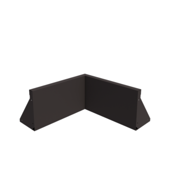 Muro di contenimento in acciaio - Angolo interno - 50 x 50 x 30 cm - RAL7016 opaco (grigio antracite)